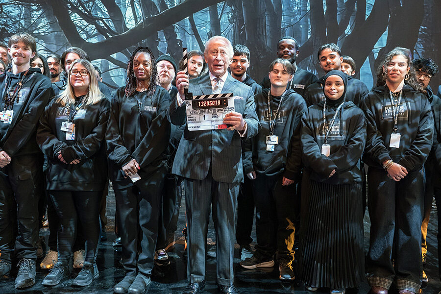 Media students from New City College meet King Charles at film studios