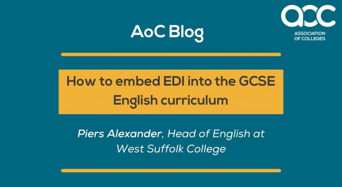 How to embed EDI into the GCSE English curriculum Piers Alexandar