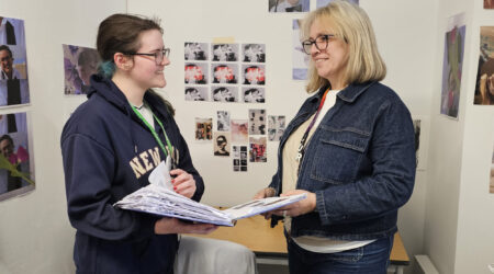 Meg Sullivan with Emily Goldsmith BA Fine Art 1