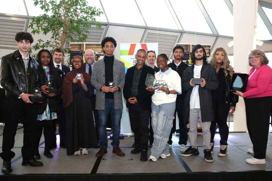 UCG students and staff celebrate winning Bronze at City Hall