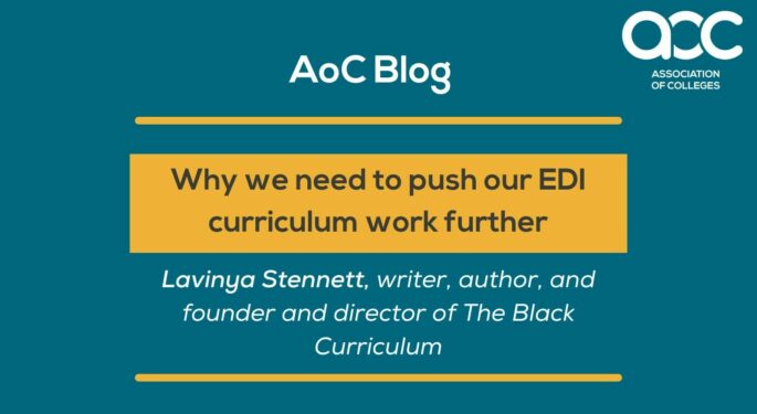 Why we need to push our EDI curriculum work further Lavinya Stennett 29 April