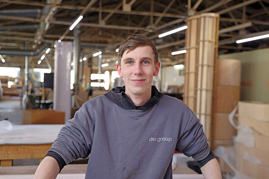 Drew Garner carpentry and joinery apprentice at DSJ Bespoke for Ao C