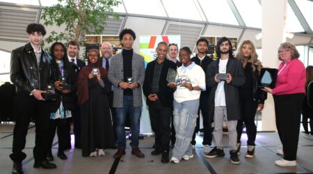 UCG students and staff celebrate winning Bronze at City Hall