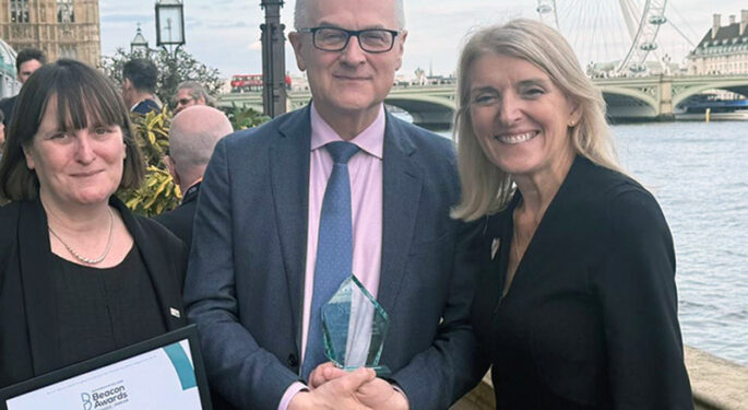 New cropped for website New City College wins Beacon Award for Sustainability 2025 26 at House of Commons