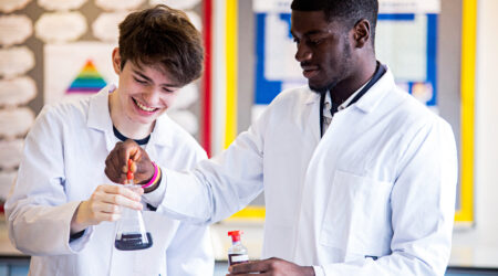 Leeds City College science students