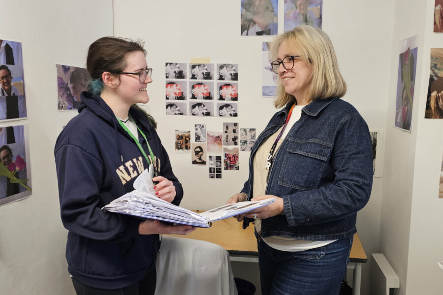 Meg Sullivan with Emily Goldsmith BA Fine Art 1